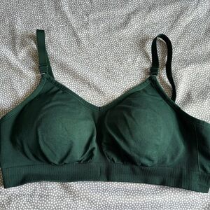 Knix Green Wireless Bra with Adjustable Straps